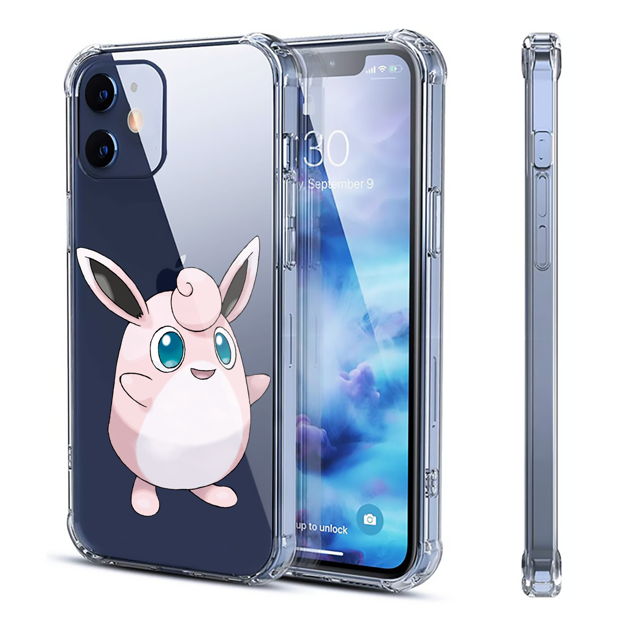 （画像用） ポケットモンスター Pokémon 【iPhone 12シリーズ対応】透明スマホケース（クリアソフトケース）